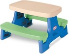 Portable Blue green Picnic Table For Kids With Folding Umbrella   Easy Storage