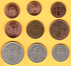 Lot Of 9 Coins Latvia 1  2  5  10  20  50 Santimi 1922-2014 Lettland Baltic 3579