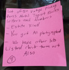 Vintage 50 Metal Letterpress Printing Blocks Alphabet   Numbers Set     Mixed Lot