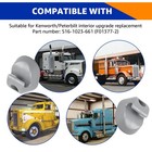 4pcs Sun Visor Clip Pair Gray Interior-bone Compatible With Kenworth Peterbilt I