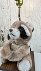 Vintage 80   s Adi Brown Raccoon Nursery Table Lamp Plush Musical California Toys