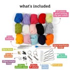 Incraftables Wool Needle Felting Kit  15 Colors   Wool Felting Kits