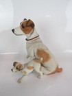 Country Artists Large Brown   White Jack Russell With Puppy Height Approx  21 Cm