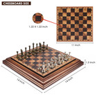 14  Wooden Chess Set W  Metal Pieces  2 5  King  Storage  Gift Box  Instructions