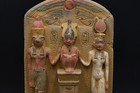 Ancient Egyptian Triad Statue Of Osiris  Isis   Horus Sacred Family Of Power Bc