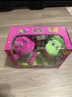 Barney s World Story Time Barney   Baby Bop 9-inch Plush With Story Book New Toy