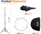 Photo Studio 80cm 31 5in Portable Octagon Umbrella Softbox