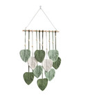 Boho Macrame Leaf Wall Hanging Woven Home Decoration Green 35 4in X 15 7in