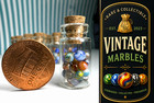 30 Micro Pewee Marbles Glass Jar Lot 2 3mm Tiny Handmade Mint By Vintage Marbles