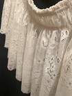 Antique Vintage Lace Bedskirt Ivory Dust Ruffle Flounce