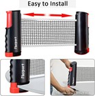 Fbsport Ping Pong Paddle Set Retractable Net Rackets Balls Portable Table Tennis