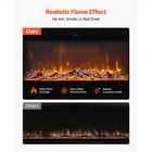 72 Inch Electric Fireplace Three Sided Glass Wall Mounted Recessed 1500w