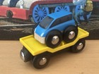 Authentic Brio Wooden Train Cargo Truck With Car Carrier  