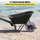 Beach Cart Replacement Wheels 13  Big Balloon Tires Axle And Hardware Included