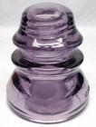 1920s Whitall Tatum Co     Purple Amethyst No 1 Glass Insulator Nice