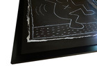 Rare  Framed Keith Haring Nyc Subway 1980   s Large Chalk Drawing On Black Paper