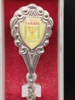 Vintage Souvenir   Israel Silver-plated Spoon   Jerusalem Wooden Thimble Collect