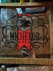 Vintage Michelob Light Glass Beer Mirror Sign 14 X 14 X 2