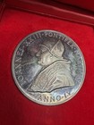 Vintage Vatican Silver Medal Medallion Coin Pontifex Maximus Italy Italian Rare