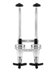 2-bottle Wall-mounted Liquor Dispenser With Revolving Nozzle - Sturdy 