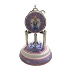 Disney Cinderella Working Purple And Pink Domed Clock With Spinning Blue Birds
