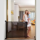 Black Extra Wide Retractable Baby Gate 71  33  For Indoor   Outdoor Safety