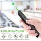 Presentation Clicker Green Light Pointer Usb Rechargeable Wireless