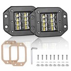 2x 5  Flush Mount Led Work Light Rear Bumper Reverse Pods Offroad Truck Driving