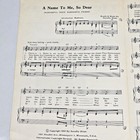 A Name To Me So Dear Sheet Music Dorothy Olson Piano Lyric Chords Christian 1960