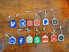 Social Media Nfc rfid Keychain - Instantly Tap In To Your Socials  Custom