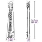 Lap Steel Guitar  Slide Steel Guitar   6 Strings Slotted Head Stock Guitars W   