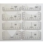8pcs T-shirt Collar Calibration Tools Sewing Alignment Rulers Measuring Guides
