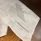 Vtg White Handmade Appenzell   Cutwork   Handkerchief Wedding 