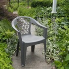 Outdoor Resin Folding Chair With Mobile Phone Holder