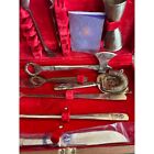 Royal Canadian Brass Whisky Cocktail Set With Red Velvet Case Vintage