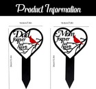 Memorial Grave Markers Heart Memorial Plaque Stake Sympathy Grave Markers Cemete