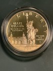 1986 Statue Of Liberty 2-coin Proof Set Silver Dollar   Clad Half Dollar Ogp Coa