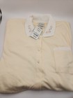 Vtg Delicates Jcpenney Nightgown Large Pastel Butter Yellow Embroidered Collar