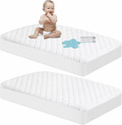 Waterproof Crib Mattress Protector Microfiber Quilted 28x52 Toddler Fitted Sheet