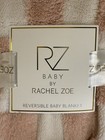 New Rachel Zoe Baby Blanket Soft Plush 30 x40  Pink White Checkered Nwt