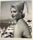 1949 Circa Fashion Model On The Riviera Original Rolleiflex Camera Photo Poster