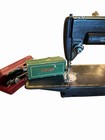 1950 s Vintage Singer Sewing Machine Black 301a With Case Buttonholer Attachment