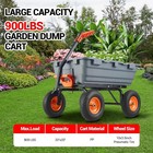 Poly Garden Dump Cart  900lbs Heavy Duty Utility Dump Wagon Yard Cart  10  Tires