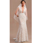Watters Philomene Wedding Dress Ivory Lace Plunge Bridal Gown Size 14 Nwt