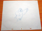 1981 Fox And The Hound Owl Walt Disney Original Production Cel Drawing