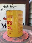 Vintage Nos Nitro Penetro Motor Oil Quart Can St Louis Metal