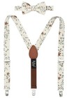 Belluno Boys  Floral Suspenders And Bow S  6 Months - 5 Years  Beige Blossom