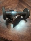 Vintage Wooden Textile Spools 7in And 4in