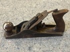 Vintage Smoothing Plane Hand Tool Steel Wood Handles Brown Carpenter Woodworking
