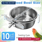 Bird Feeding Dish Cups Parrot Food Bowl Clamp Holder Coop Cup  2pcs Bird Cage Wa